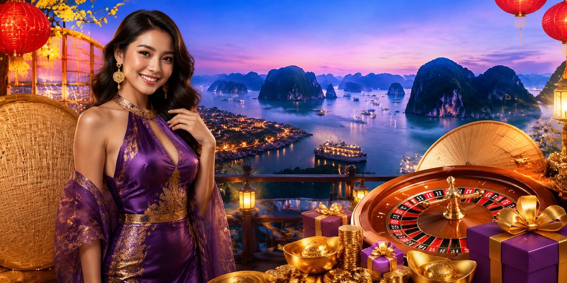 Trải nghiệm roulette tại vịnh Hạ Long bên hình ảnh nón lá đặc trưng